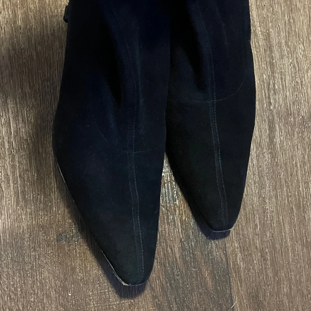 Vintage 90’s Stewart Weitzman Black Knee-High Suede Boots - Women